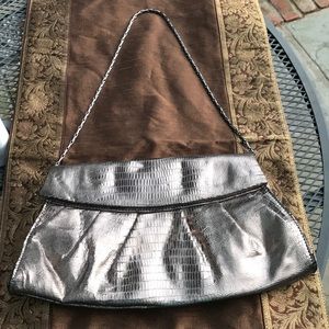 Inge Christopher Metallic Snakeskin Bag